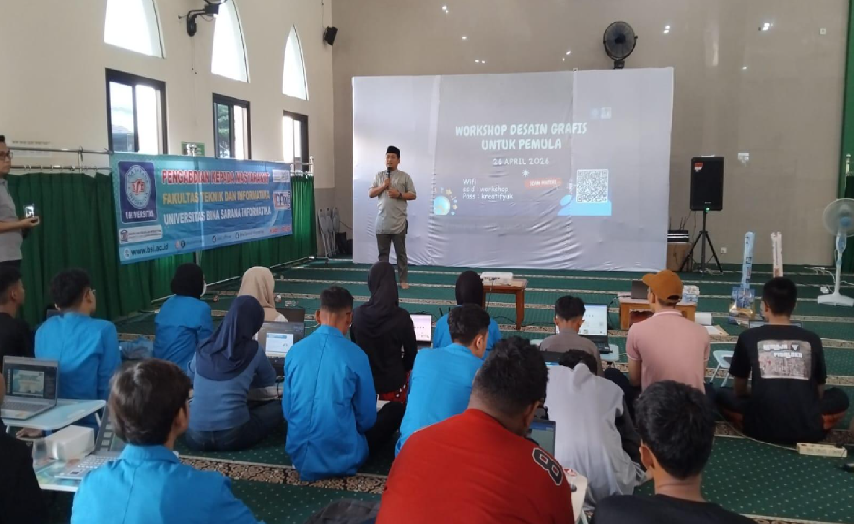 Dosen UBSI Adakan Pelatihan Desain Grafis Menggunakan Canva untuk Meningkatkan Kreativitas Remaja Masjid Jami Ar Rahman