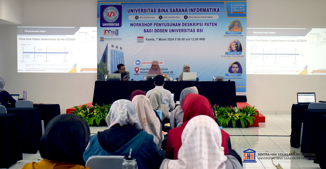 Sentra HKI Kampus Digital Adakan Workshop Penyusunan Deskripsi Paten Bagi Dosen di Lingkungan Universitas BSI